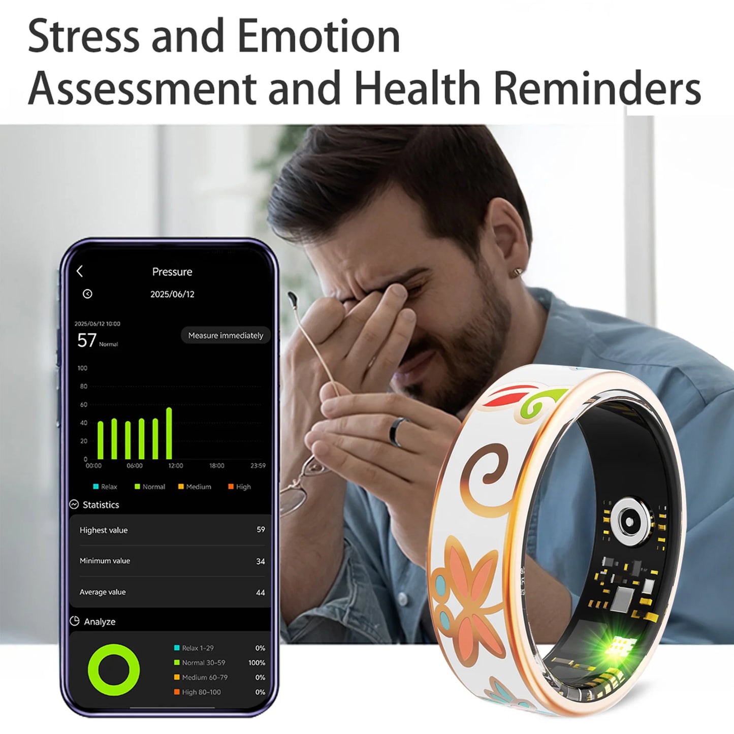 Elegant Health Monitoring Smart Ring™ – Track Sleep, Heart Rate & Wellness in Style
